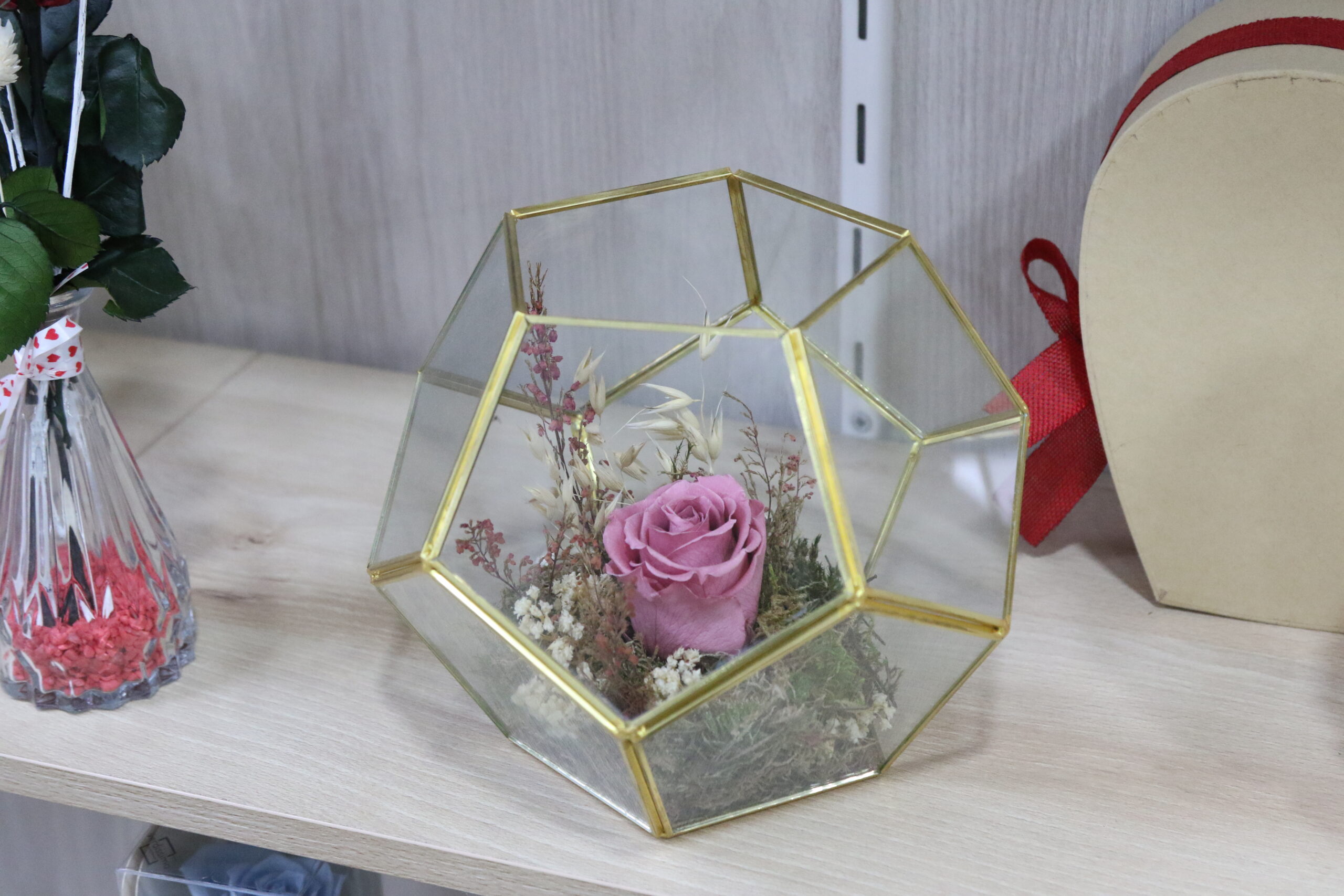Cúpulas con flor preservada - Imagen 4