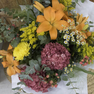 Ramo flores frescas super