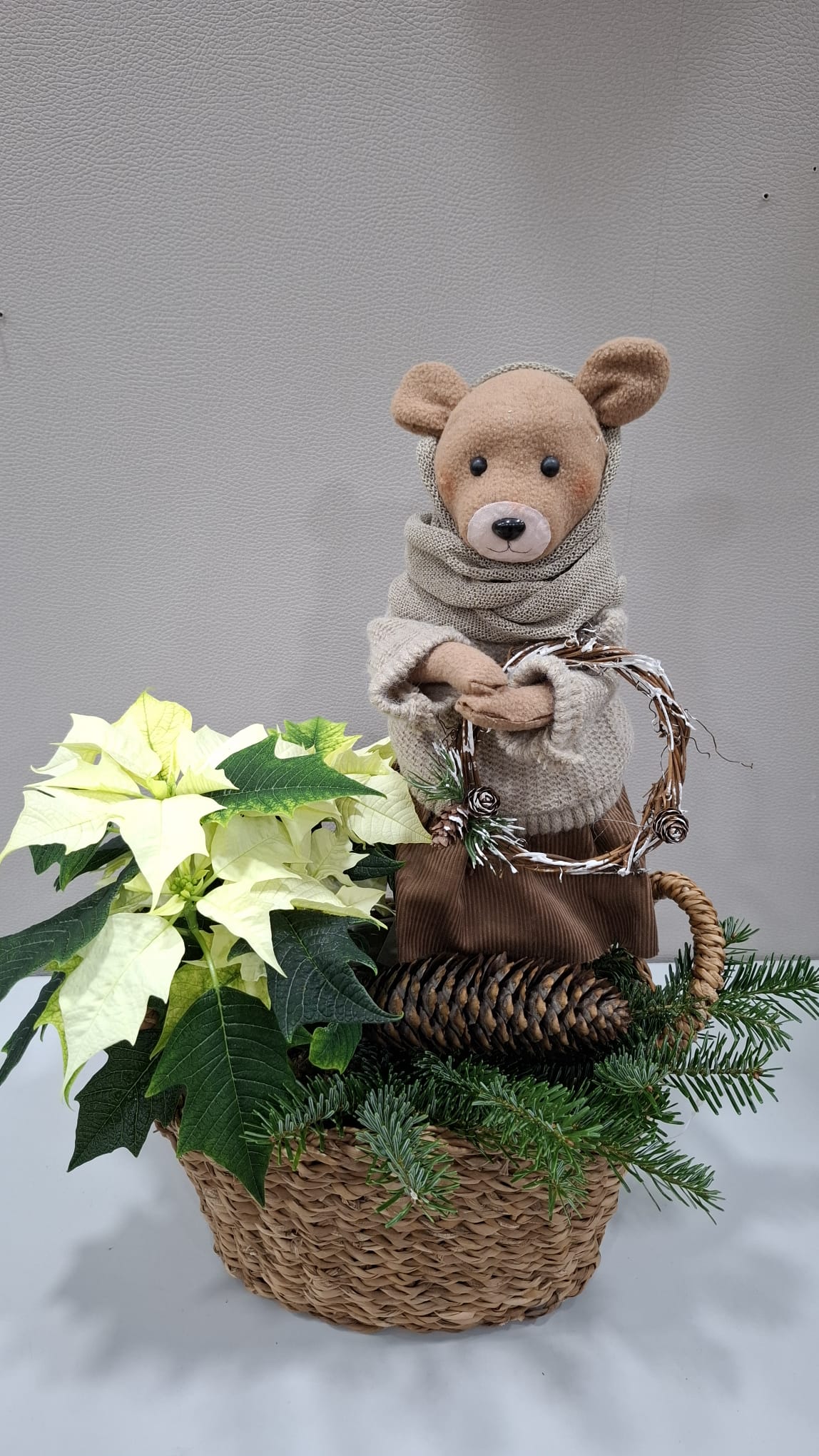 Flor de pascua cesta - Imagen 9