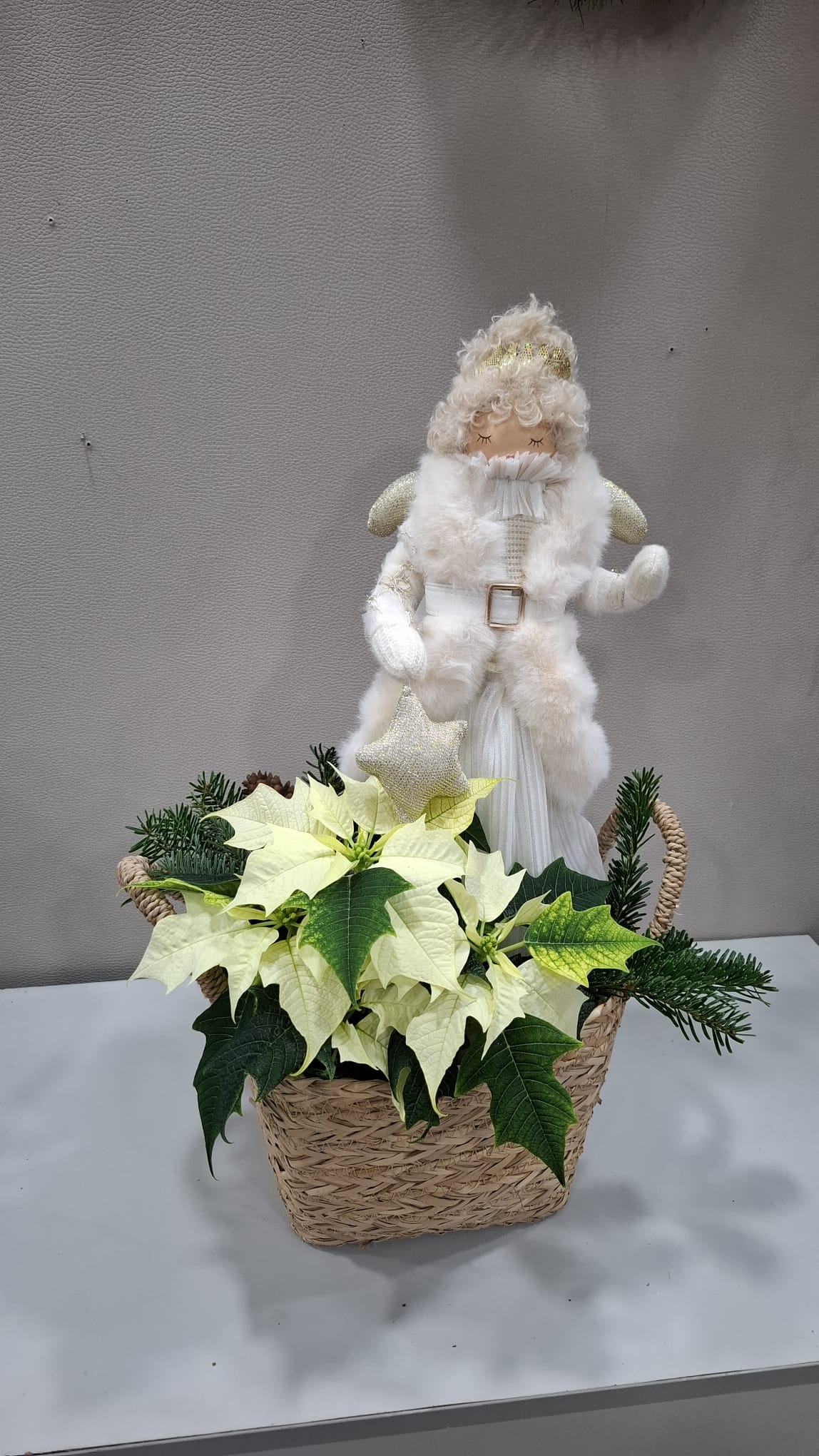 Flor de pascua cesta - Imagen 2