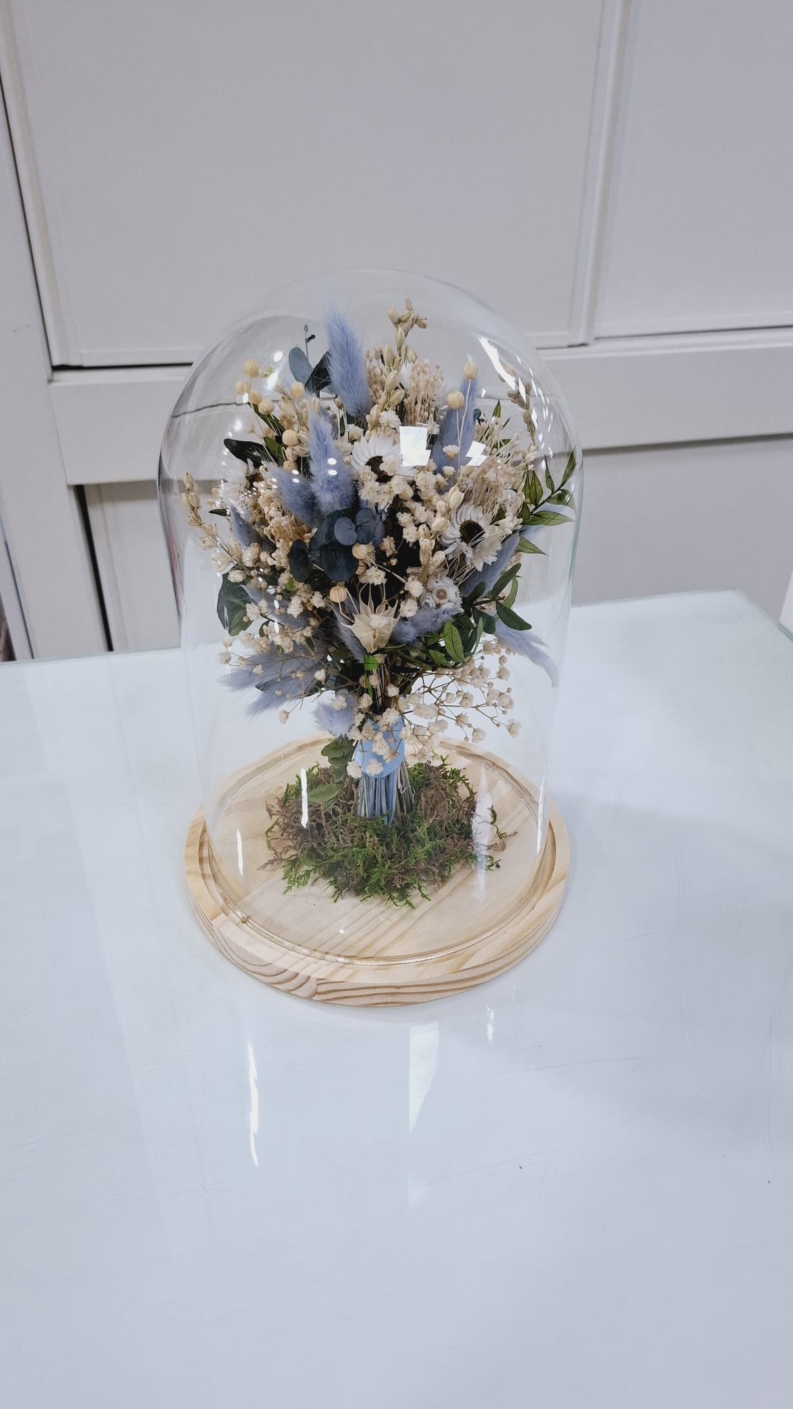 Cúpulas con flor preservada